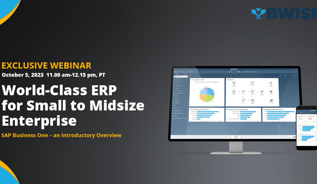 Press Release: World Class ERP for Small to Midsize Enterprise: SAP Business One – an Introductory Overview