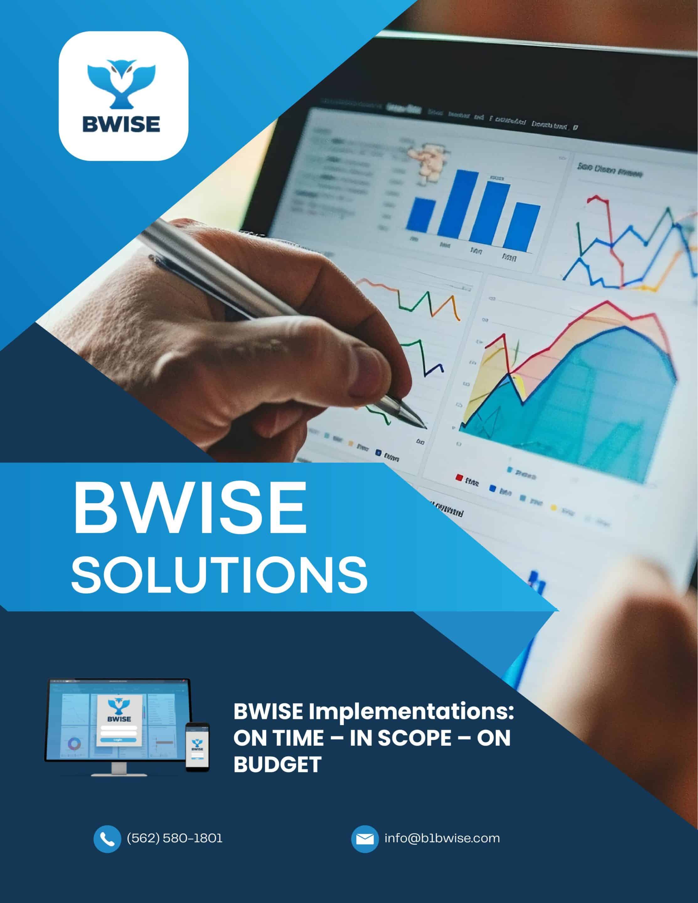 BWISE Implementations ON TIME – IN SCOPE – ON BUDGET